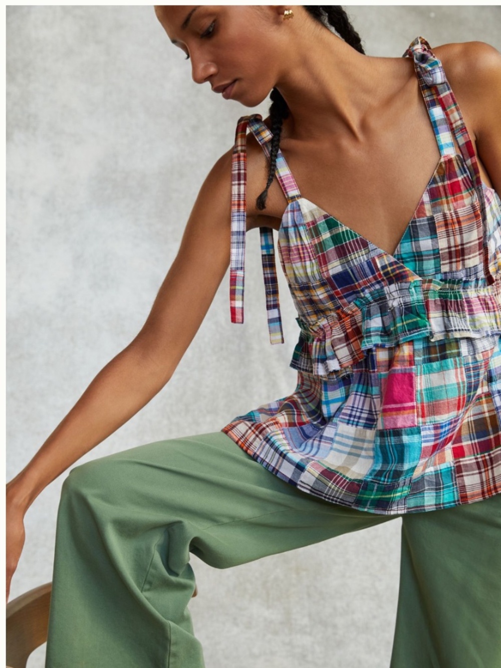 Anthropologie Pilcro Patchwork Tank